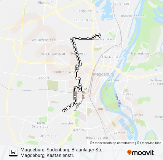52 Bus Line Map