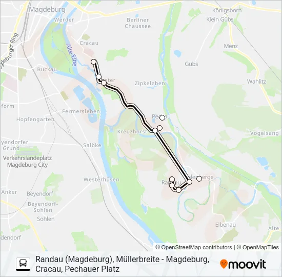 Автобус 56: карта маршрута