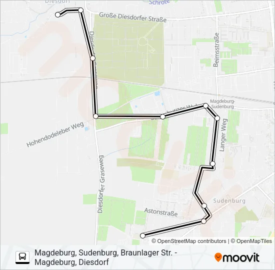 61 Bus Line Map