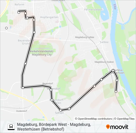 66 Bus Line Map