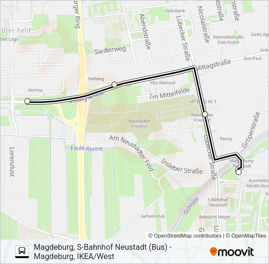 69 Bus Line Map
