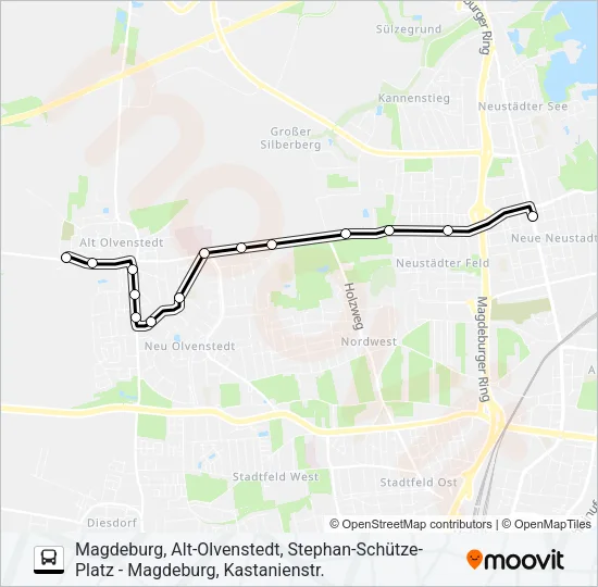 71 Bus Line Map
