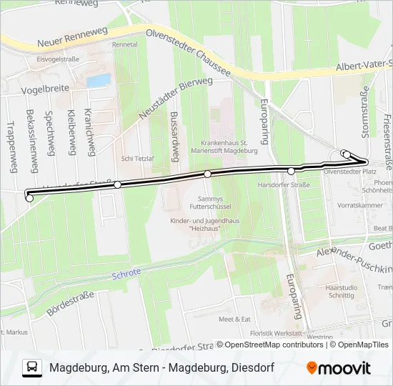 72 Bus Line Map