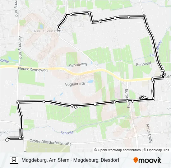 72 Bus Line Map