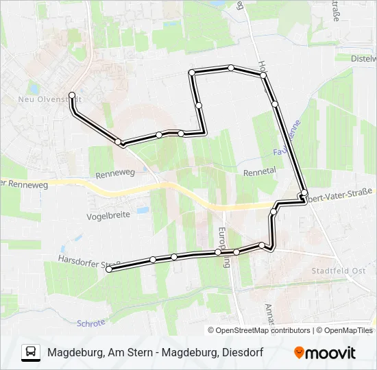 72 Bus Line Map