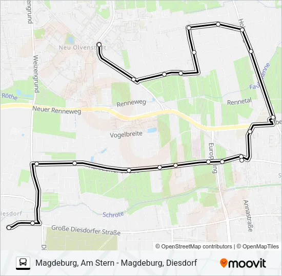 72 Bus Line Map