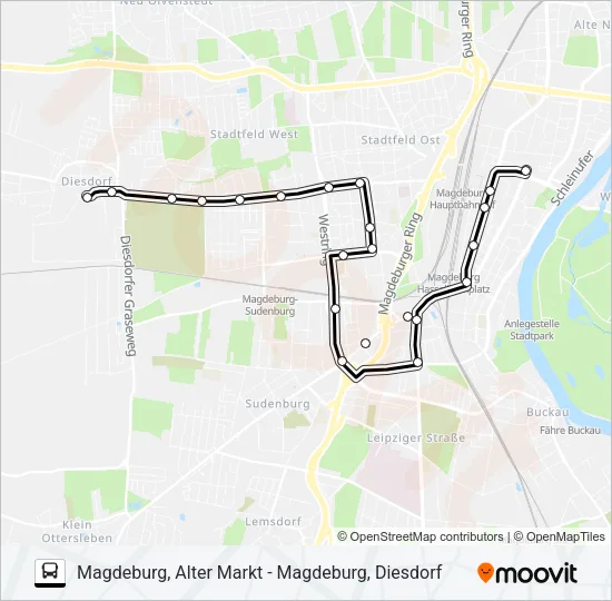 N5 Bus Line Map