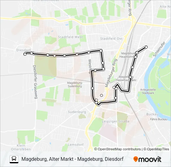 N5 Bus Line Map