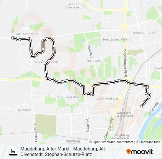 Автобус N6: карта маршрута