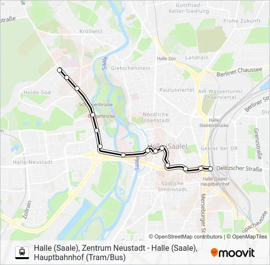 Трамвай 9: карта маршрута