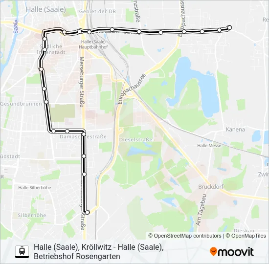 E Light Rail Line Map