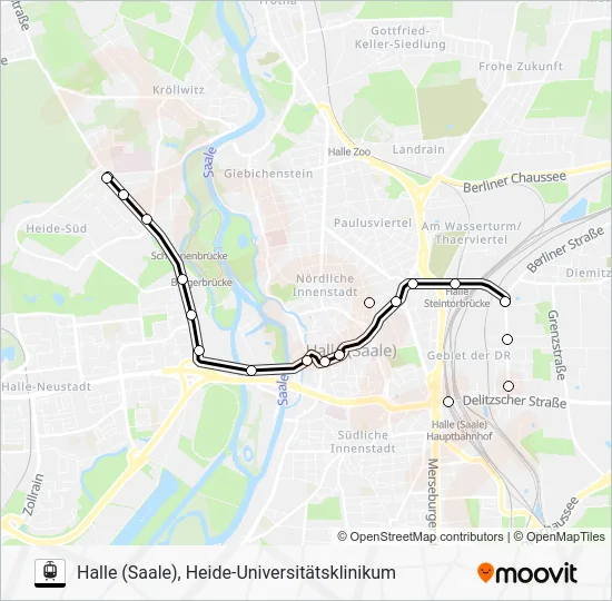 Трамвай 10: карта маршрута