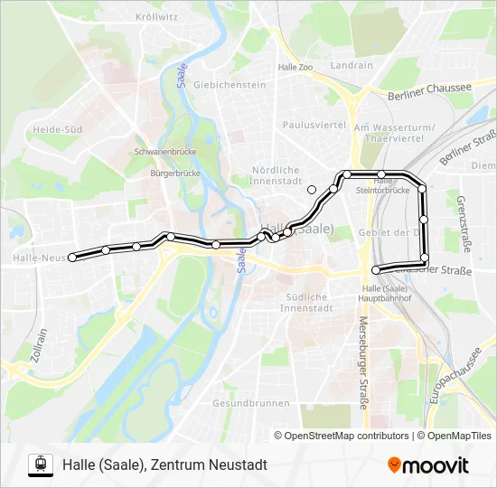 Трамвай 10: карта маршрута