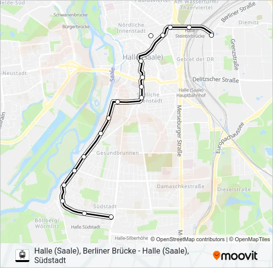 1E Light Rail Line Map