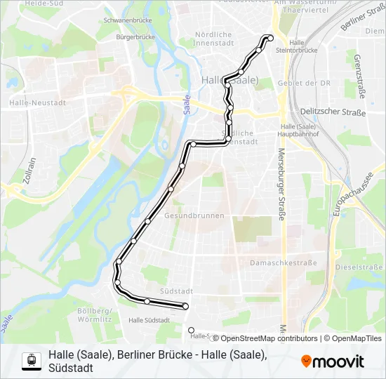 1E Light Rail Line Map