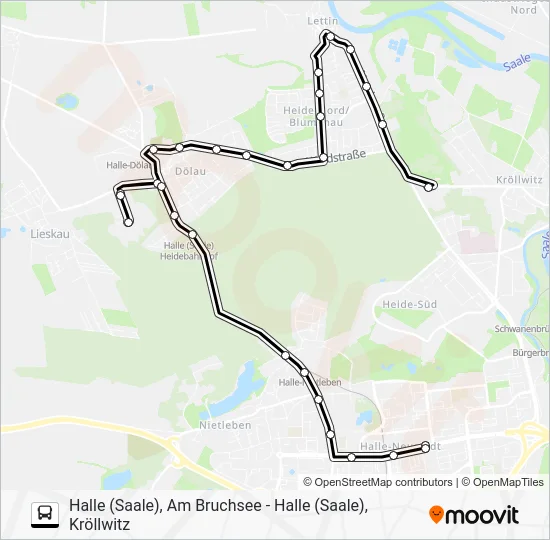 Автобус 21: карта маршрута