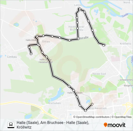 21 Bus Line Map