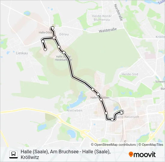 21 Bus Line Map