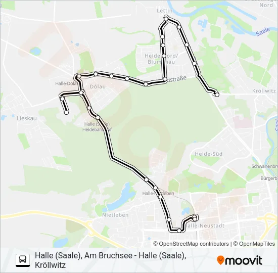 21 Bus Line Map