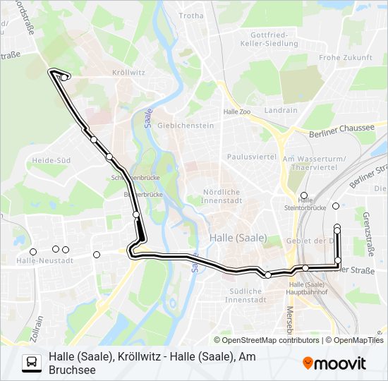 Автобус 21: карта маршрута