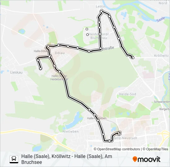 21 Bus Line Map