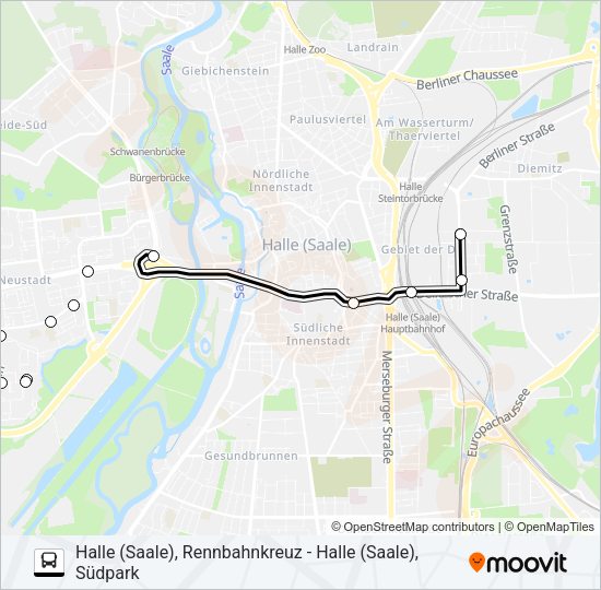 Автобус 40: карта маршрута