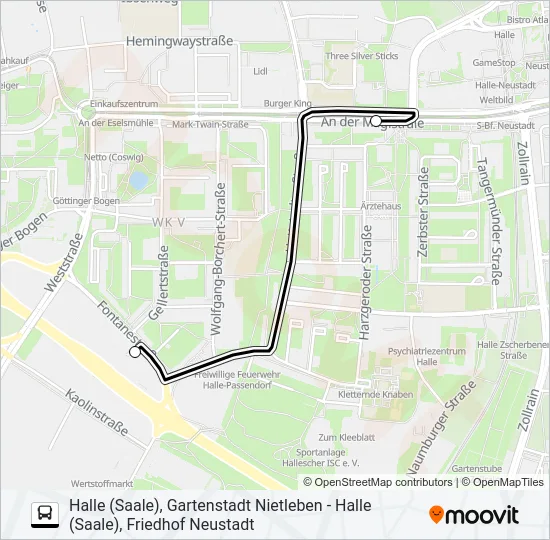 42 Bus Line Map