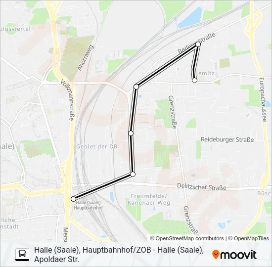 53 Bus Line Map
