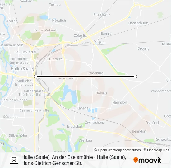 Автобус X2: карта маршрута