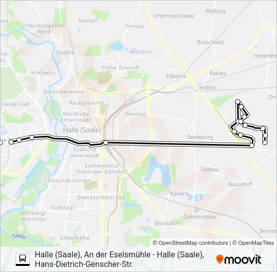 X2 Bus Line Map
