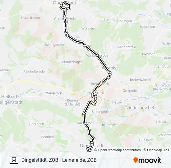 1 Bus Line Map