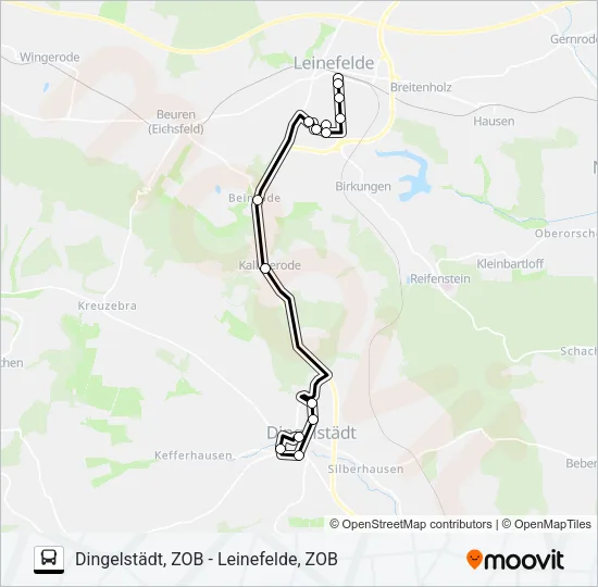 1 Bus Line Map