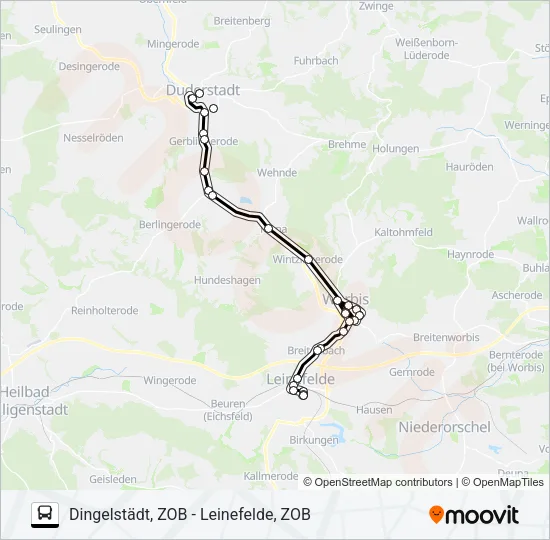 1 Bus Line Map