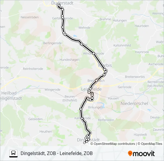 1 Bus Line Map