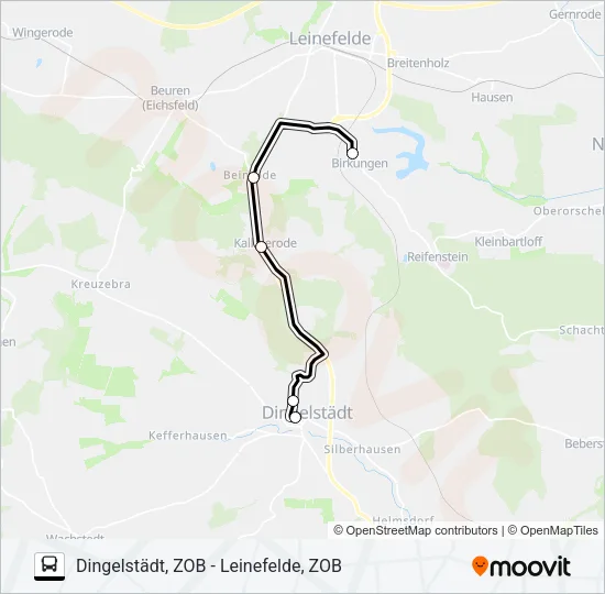 1 Bus Line Map