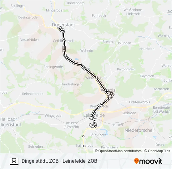 1 Bus Line Map