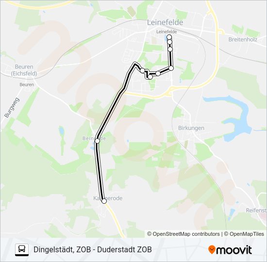 Автобус 1: карта маршрута