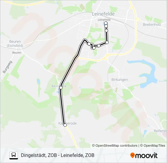 1 Bus Line Map