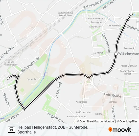 2 Bus Line Map