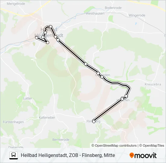 5 Bus Line Map
