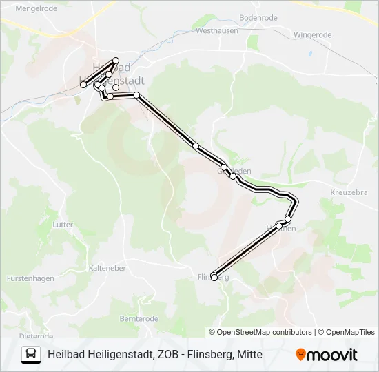 5 Bus Line Map
