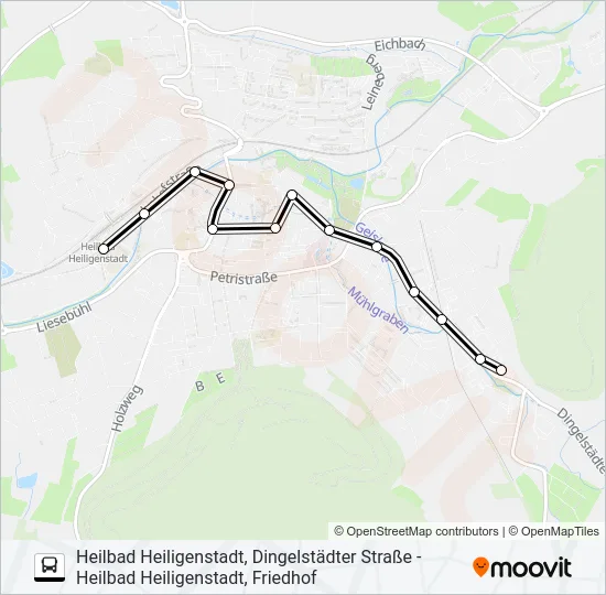 B Bus Line Map