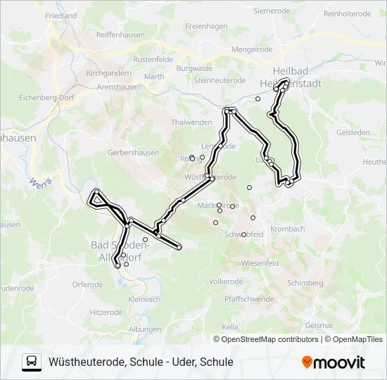 13 Bus Line Map
