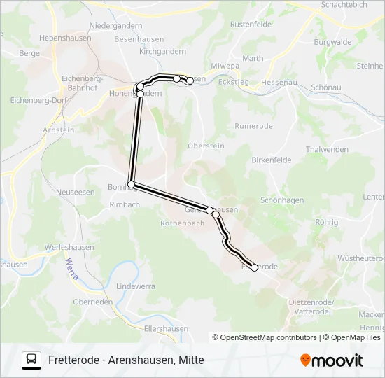 14 Bus Line Map