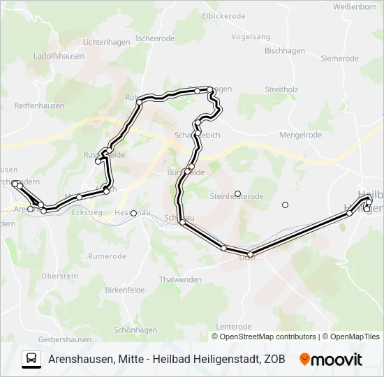 16 Bus Line Map