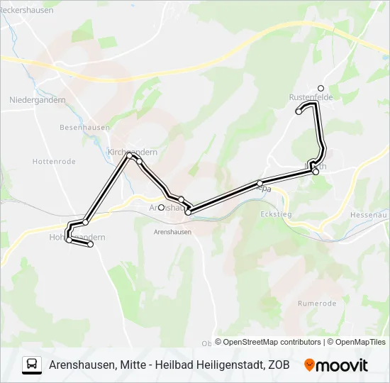 16 Bus Line Map