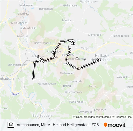 16 Bus Line Map