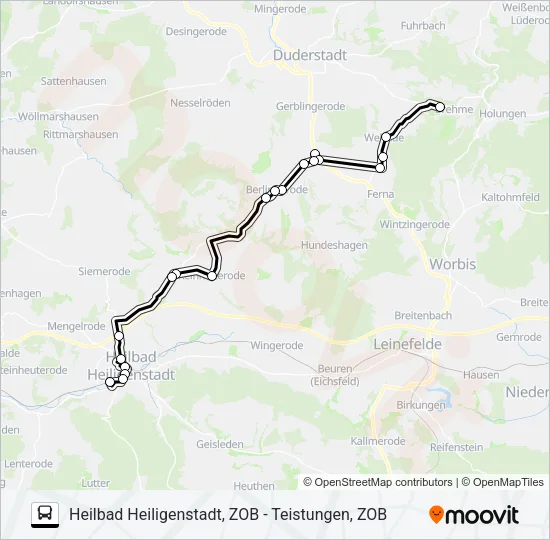 20 Bus Line Map