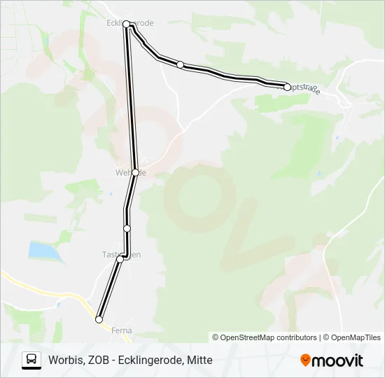 21 Bus Line Map