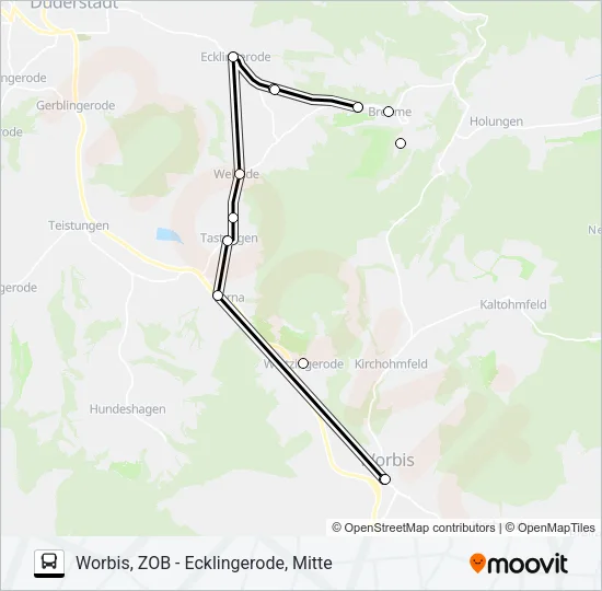 21 Bus Line Map